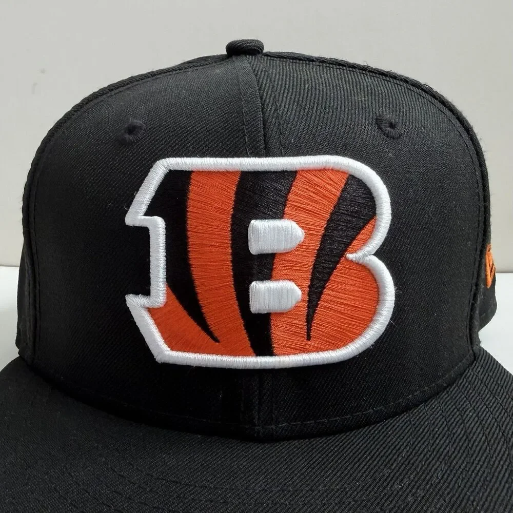 New Era Cincinnati Bengals Black Fitted Hat Size 7 59FIFTY Youth